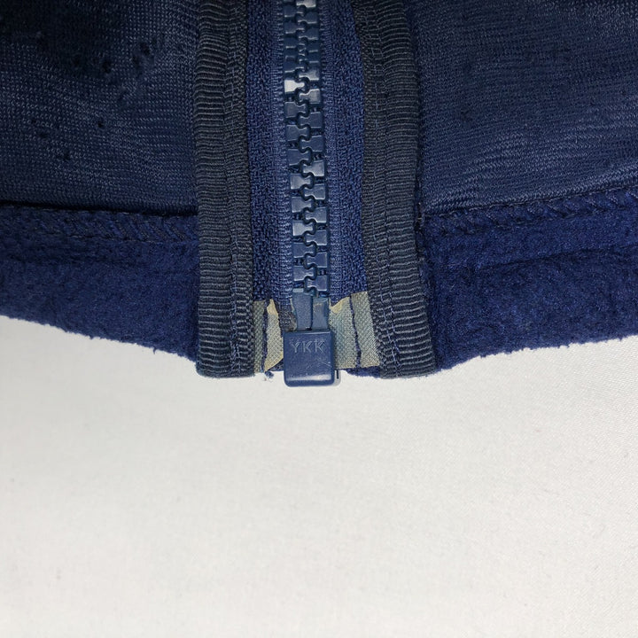 LLBean Fleece Vest with Mountain Logo and Katahdin Logo, Men's Size L (Equivalent), Vintage unclear navy blue type Vintage Second Hand