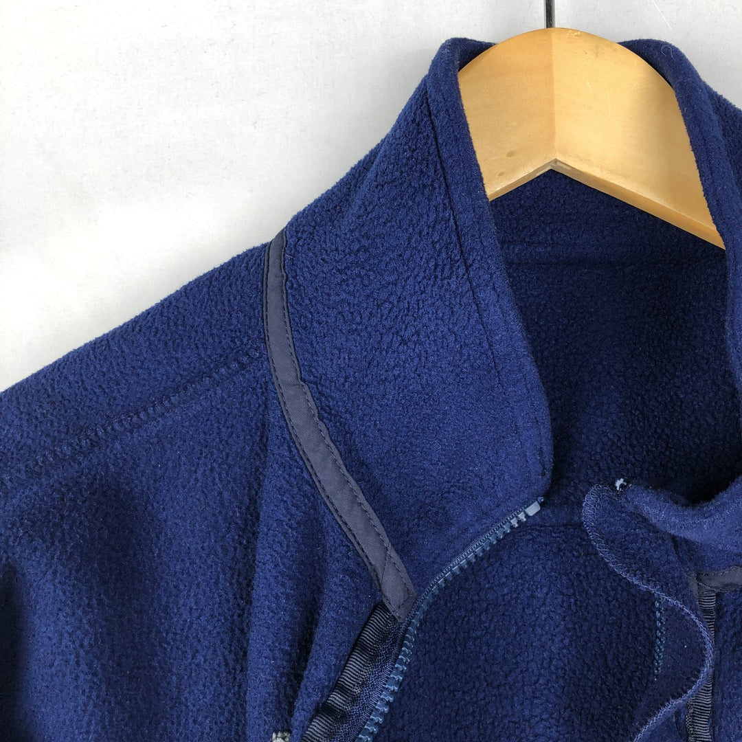 LLBean Fleece Vest with Mountain Logo and Katahdin Logo, Men's Size L (Equivalent), Vintage unclear navy blue type Vintage Second Hand