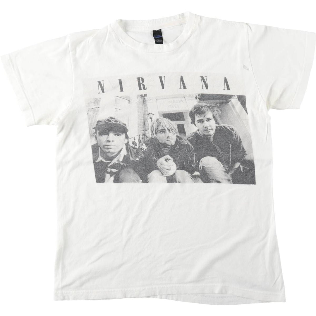 TULTEX NIRVANA Nirvana Band T-shirt Band T Men's S size cotton white type Vintage Second Hand