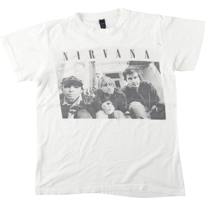 TULTEX NIRVANA Nirvana Band T-shirt Band T Men's S size cotton white type Vintage Second Hand