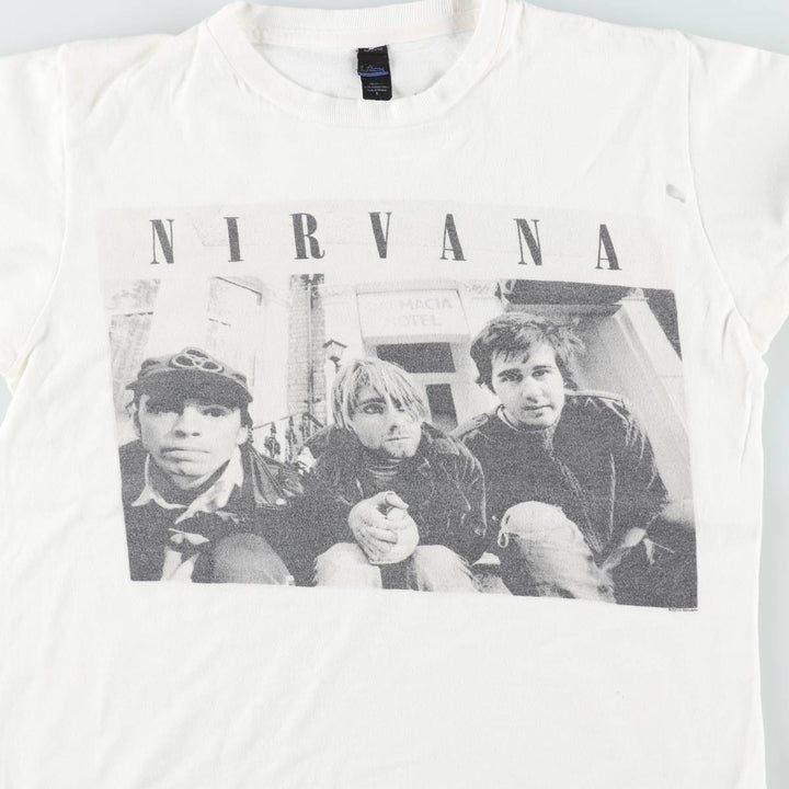 TULTEX NIRVANA Nirvana Band T-shirt Band T Men's S size cotton white type Vintage Second Hand