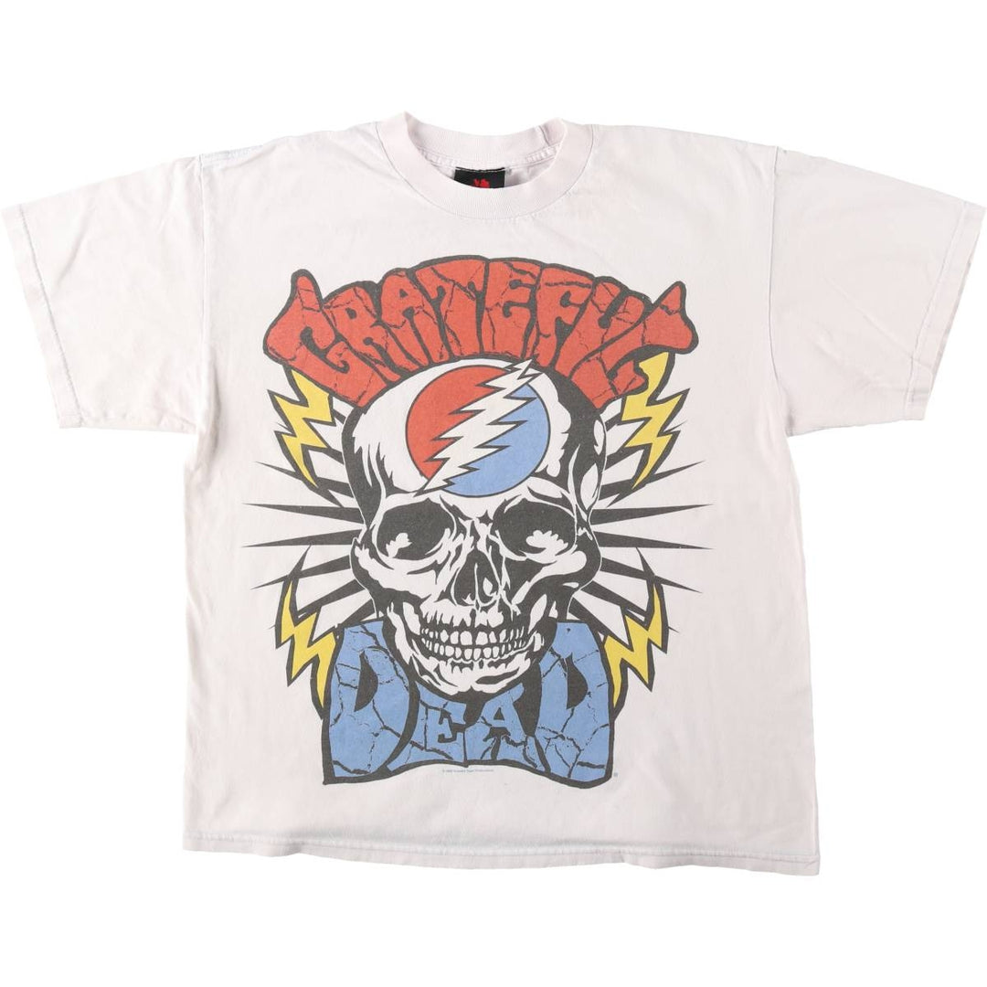 2000'S ZION GRATEFUL DEAD Skull Pattern Band T-Shirt, Made in USA, Men's Size L (approx.) cotton pink type Vintage Second Hand