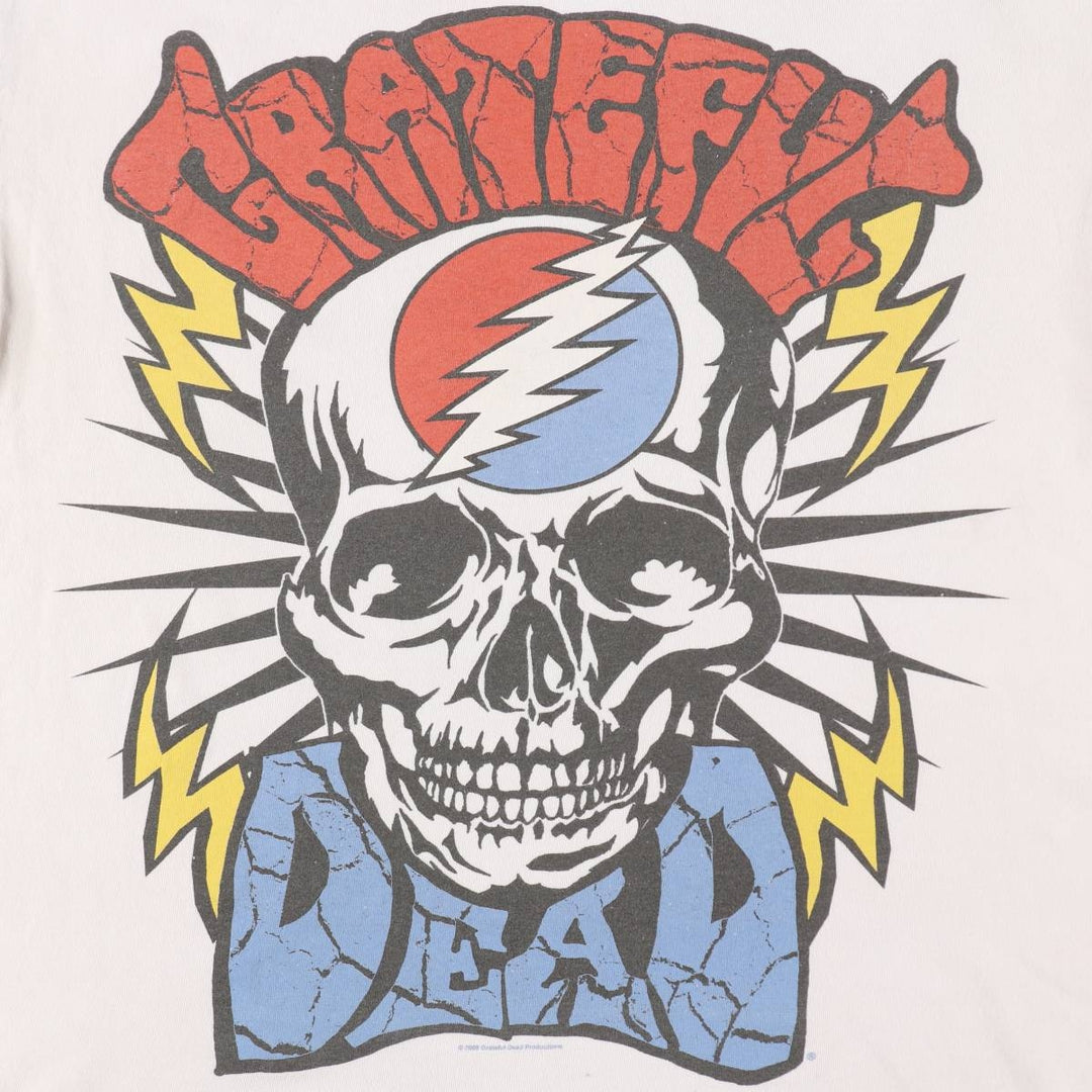 2000'S ZION GRATEFUL DEAD Skull Pattern Band T-Shirt, Made in USA, Men's Size L (approx.) cotton pink type Vintage Second Hand