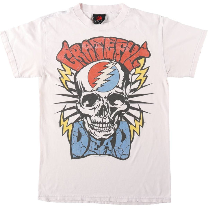 2000'S ZION GRATEFUL DEAD Skull Pattern Band T-Shirt, Made in USA, Men's Size S (approx.) cotton pink type Vintage Second Hand