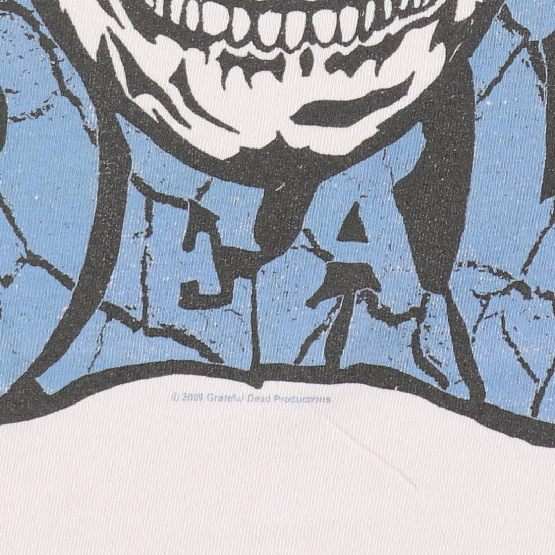 2000'S ZION GRATEFUL DEAD Skull Pattern Band T-Shirt, Made in USA, Men's Size S (approx.) cotton pink type Vintage Second Hand