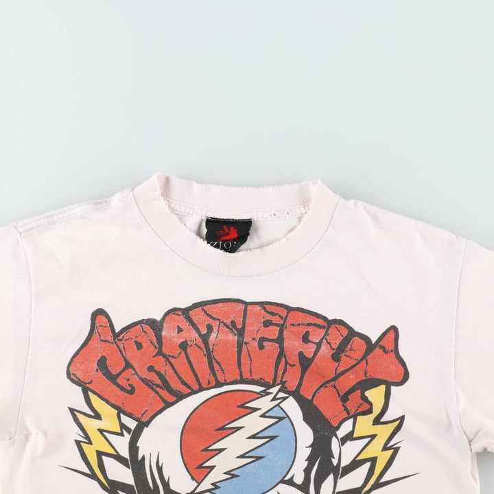 2000'S ZION GRATEFUL DEAD Skull Pattern Band T-Shirt, Made in USA, Men's Size S (approx.) cotton pink type Vintage Second Hand