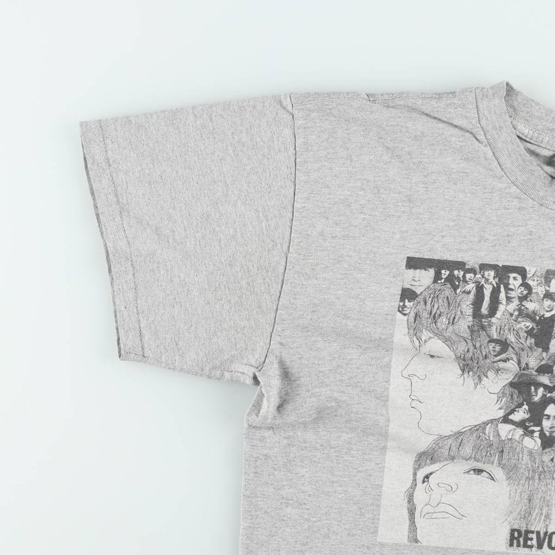 00's THE BEATLES Band T-shirt, Band T, Men's XL size unclear gray type Vintage Second Hand