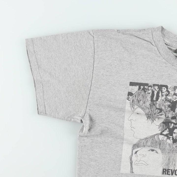 00's THE BEATLES Band T-shirt, Band T, Men's XL size unclear gray type Vintage Second Hand