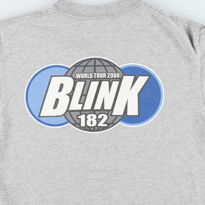 Anvil BLINK-182 Band T-Shirt, Made in USA, Men's Size M cotton gray type Vintage Second Hand