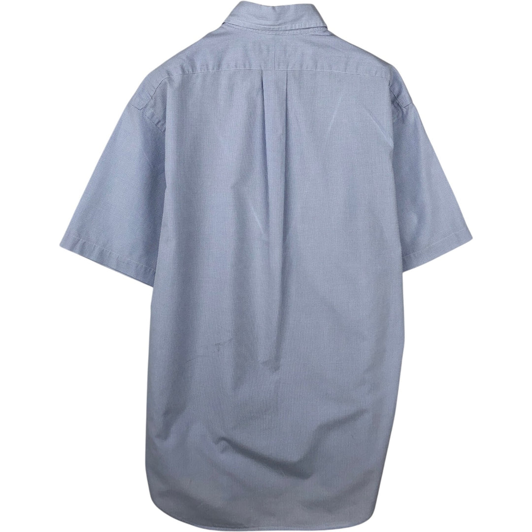 Ralph Lauren BLAKE Short-Sleeve Button-Down Check Shirt, Men's Size S (approx.) cotton Blue type light blue Vintage Second Hand