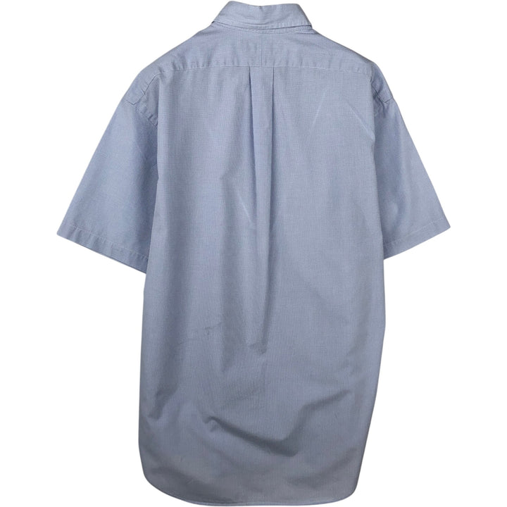 Ralph Lauren BLAKE Short-Sleeve Button-Down Check Shirt, Men's Size S (approx.) cotton Blue type light blue Vintage Second Hand