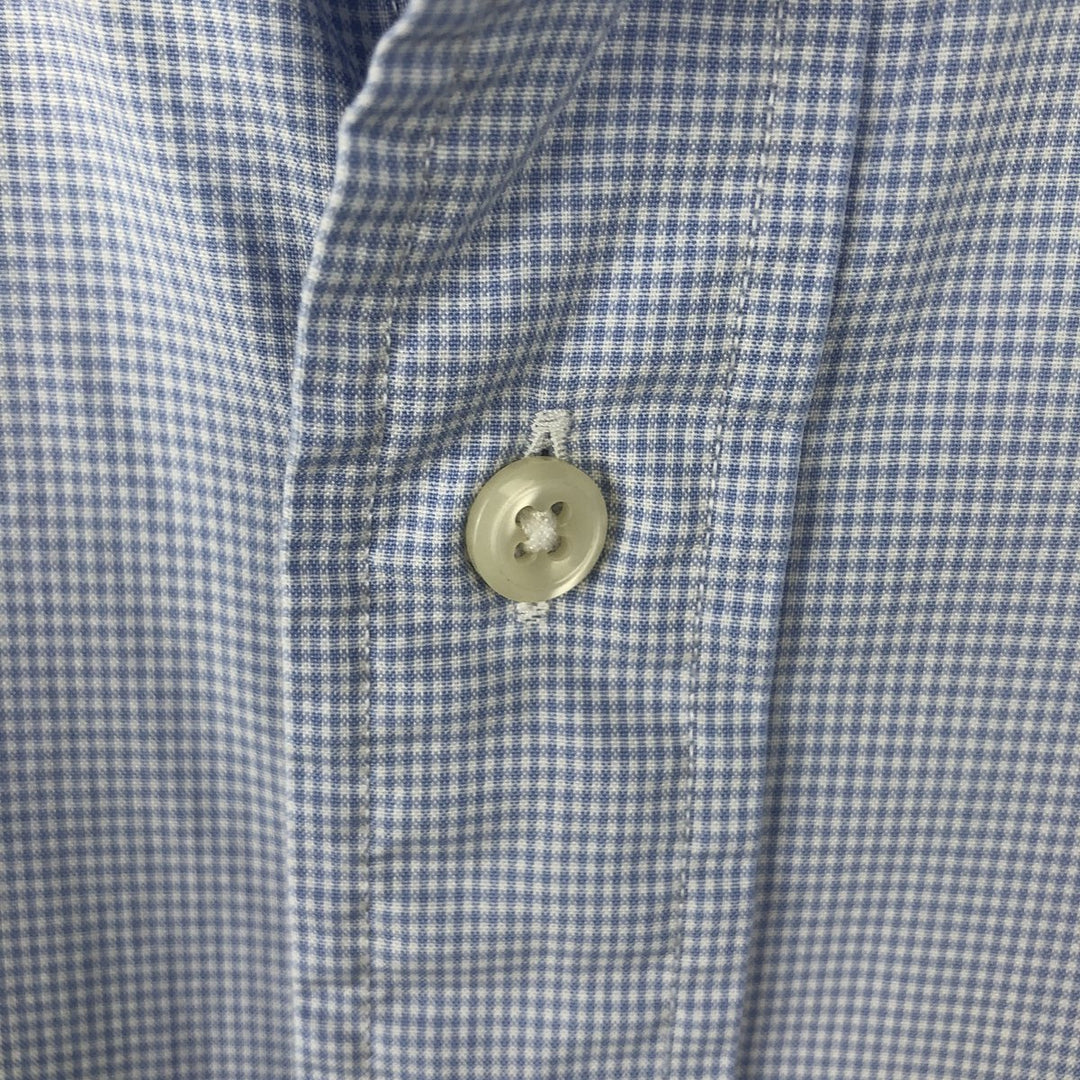 Ralph Lauren BLAKE Short-Sleeve Button-Down Check Shirt, Men's Size S (approx.) cotton Blue type light blue Vintage Second Hand
