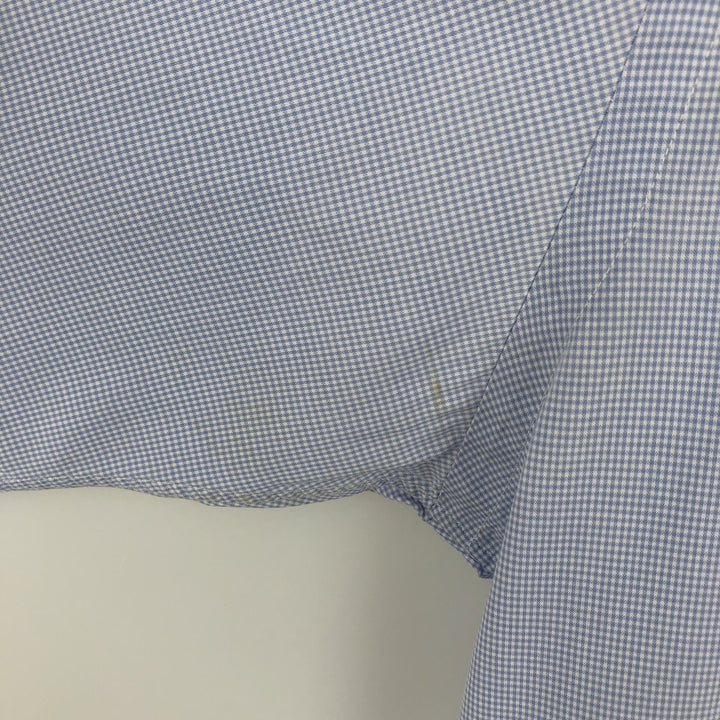 Ralph Lauren BLAKE Short-Sleeve Button-Down Check Shirt, Men's Size S (approx.) cotton Blue type light blue Vintage Second Hand