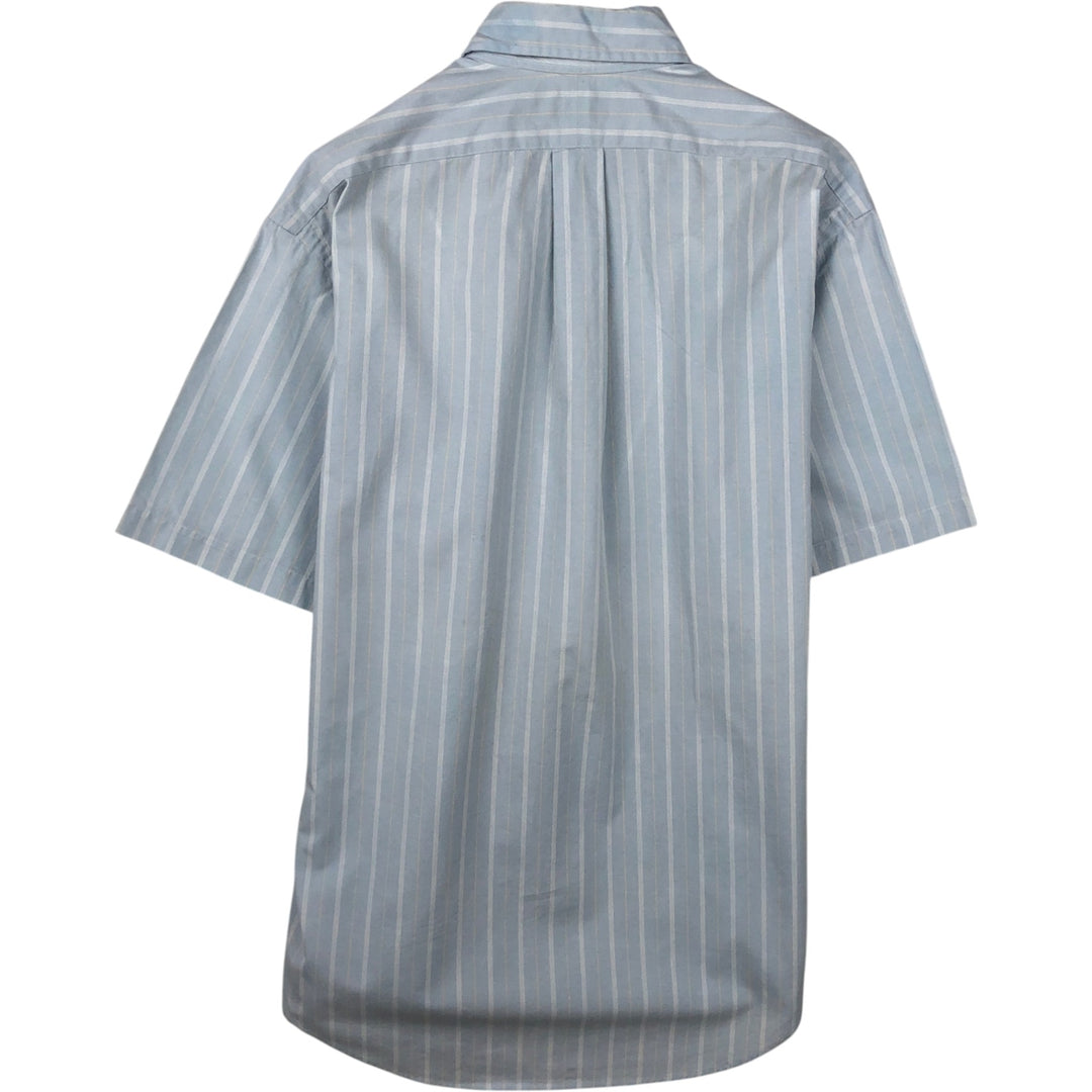 Ralph Lauren TILDEN Multi-stripe Short-Sleeve Button-Down Striped Shirt, Men's Size S (approx.) cotton Blue type light blue Vintage Second Hand
