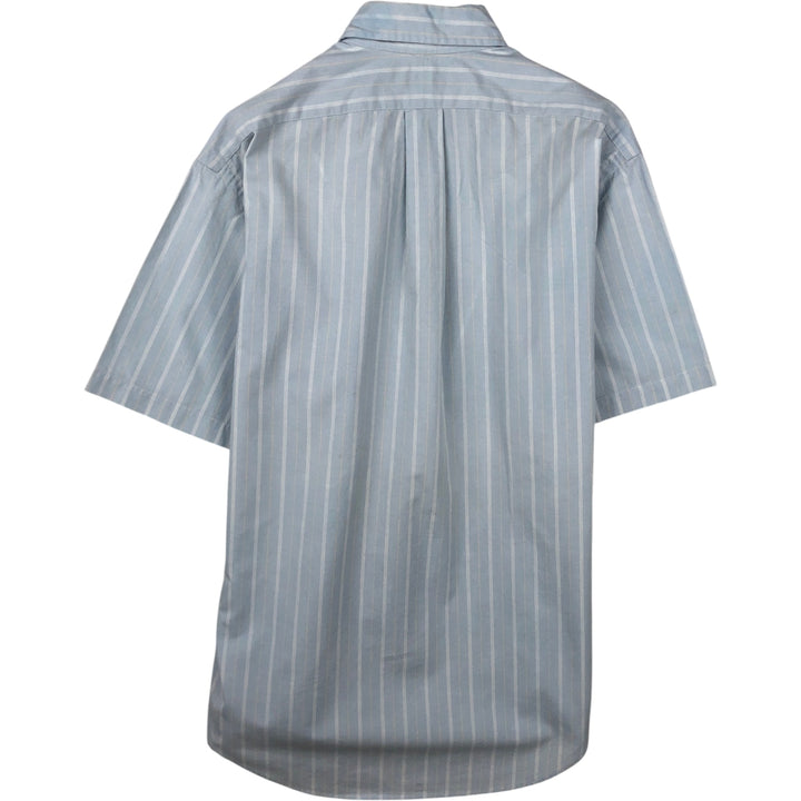 Ralph Lauren TILDEN Multi-stripe Short-Sleeve Button-Down Striped Shirt, Men's Size S (approx.) cotton Blue type light blue Vintage Second Hand