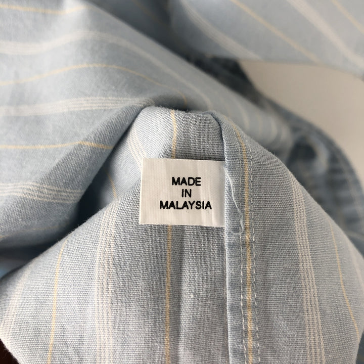 Ralph Lauren TILDEN Multi-stripe Short-Sleeve Button-Down Striped Shirt, Men's Size S (approx.) cotton Blue type light blue Vintage Second Hand