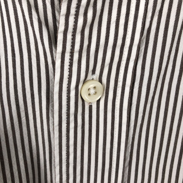 Ralph Lauren Classic Fit Short Sleeve Button Down Striped Shirt Men's Size L cotton white type Vintage Second Hand