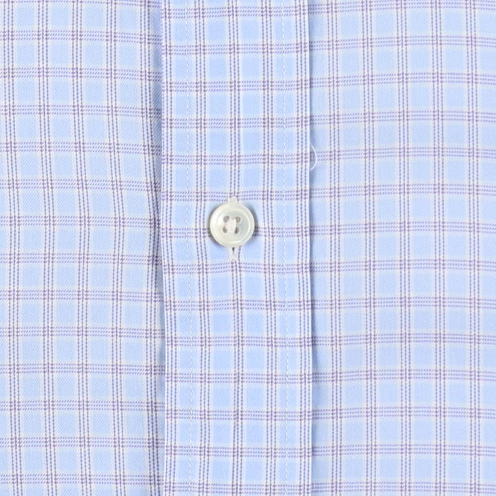 Ralph Lauren BLAKE short sleeve button down check shirt, men's size L cotton Blue type light blue Vintage Second Hand