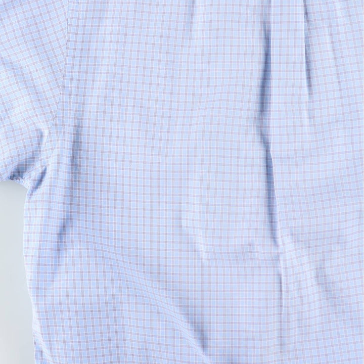 Ralph Lauren BLAKE short sleeve button down check shirt, men's size L cotton Blue type light blue Vintage Second Hand