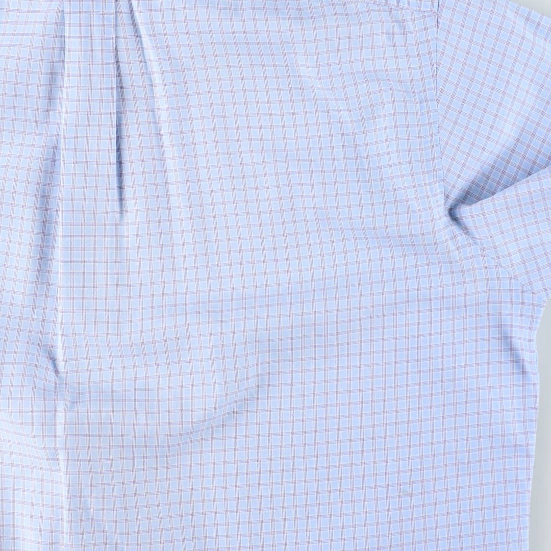 Ralph Lauren BLAKE short sleeve button down check shirt, men's size L cotton Blue type light blue Vintage Second Hand
