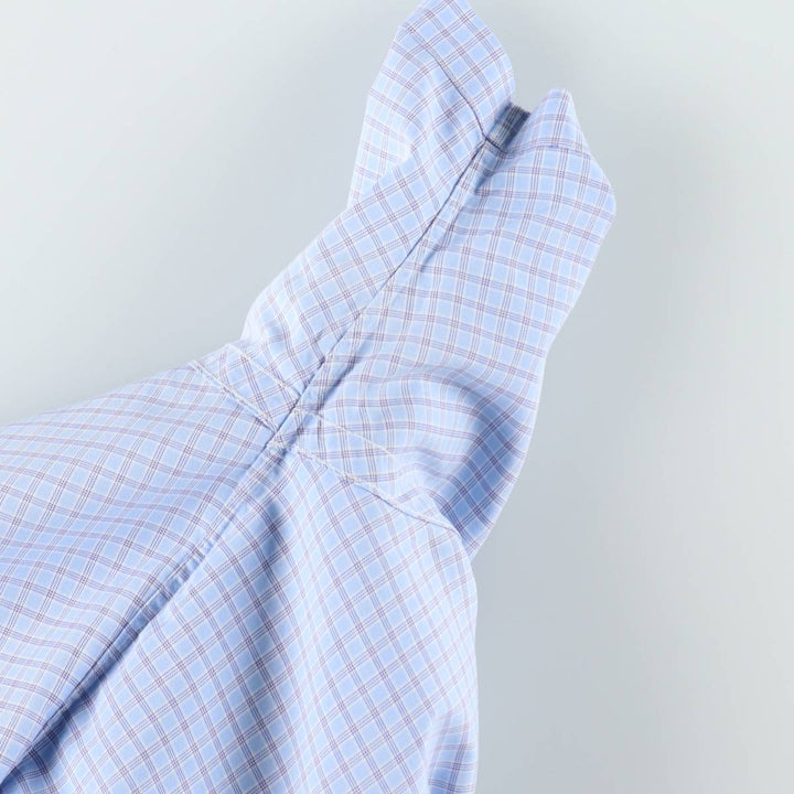 Ralph Lauren BLAKE short sleeve button down check shirt, men's size L cotton Blue type light blue Vintage Second Hand