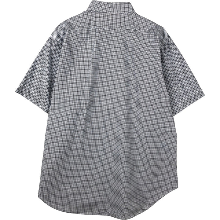 Ralph Lauren POLO by Ralph Lauren ESTATE CLASSIC FIT Short-Sleeve Cotton Check Shirt, Men's Size L (approx.) cotton white type Vintage Second Hand