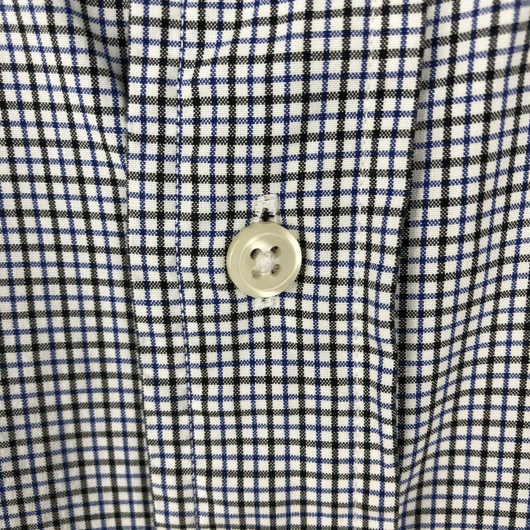 Ralph Lauren POLO by Ralph Lauren ESTATE CLASSIC FIT Short-Sleeve Cotton Check Shirt, Men's Size L (approx.) cotton white type Vintage Second Hand