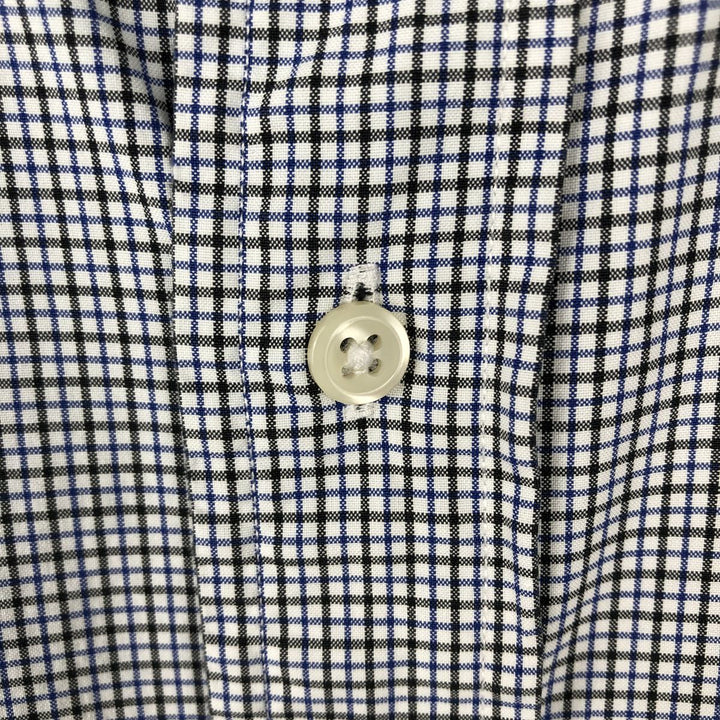 Ralph Lauren POLO by Ralph Lauren ESTATE CLASSIC FIT Short-Sleeve Cotton Check Shirt, Men's Size L (approx.) cotton white type Vintage Second Hand