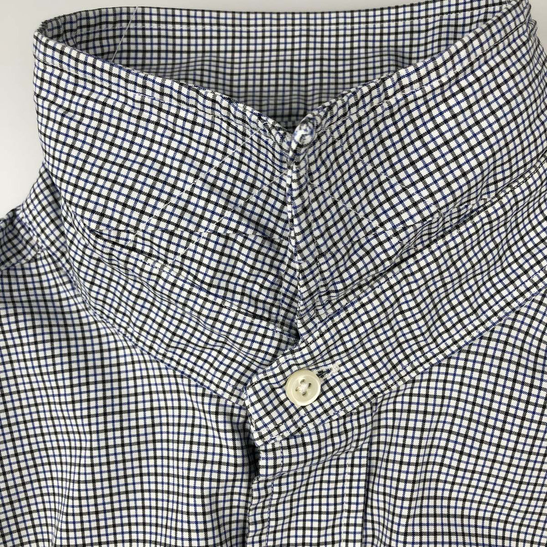 Ralph Lauren POLO by Ralph Lauren ESTATE CLASSIC FIT Short-Sleeve Cotton Check Shirt, Men's Size L (approx.) cotton white type Vintage Second Hand