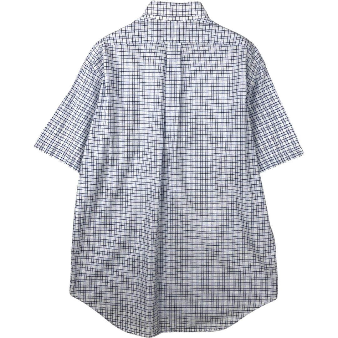 Ralph Lauren BLAKE short sleeve button down check shirt, men's size M cotton white type Vintage Second Hand