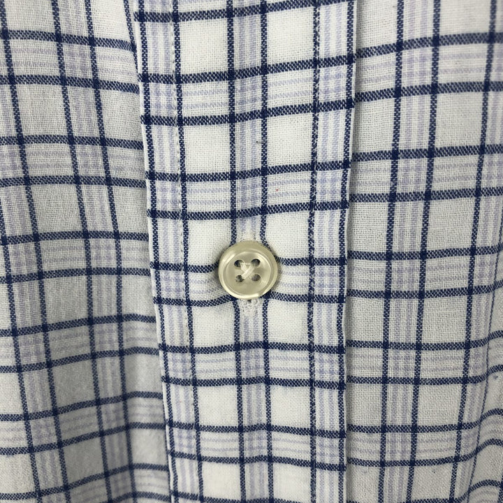Ralph Lauren BLAKE short sleeve button down check shirt, men's size M cotton white type Vintage Second Hand