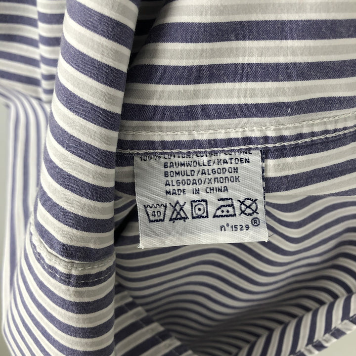 Ralph Lauren POLO by Ralph Lauren CUSTOM FIT Short-Sleeve Button-Down Striped Shirt, Men's Size XL (approx.) cotton white type Vintage Second Hand