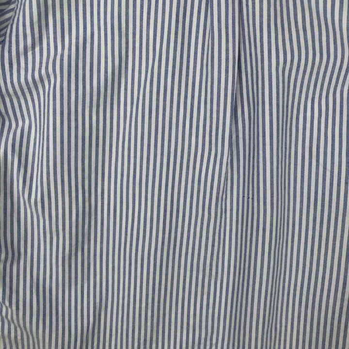 Ralph Lauren short sleeve button down striped shirt, men's size L cotton white type Vintage Second Hand