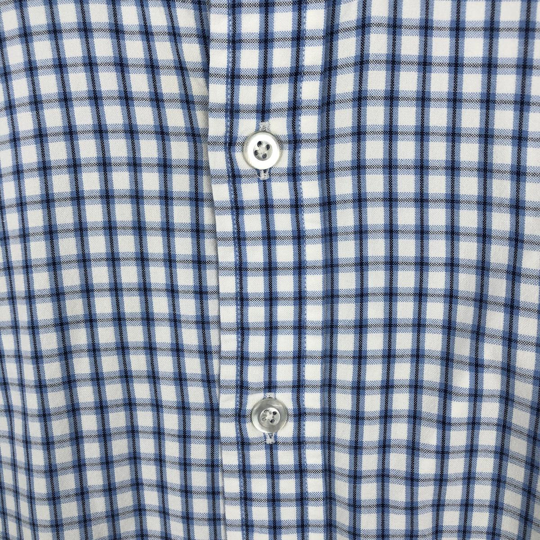 Ralph Lauren short sleeve button down check shirt, men's size L cotton white type Vintage Second Hand