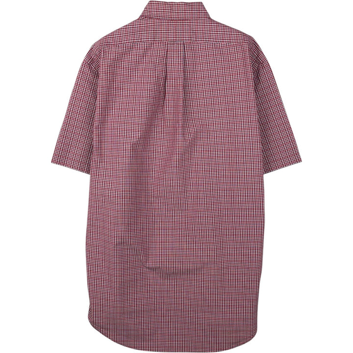 Ralph Lauren Classic Fit short sleeve button down check shirt, men's size M cotton red type Vintage Second Hand