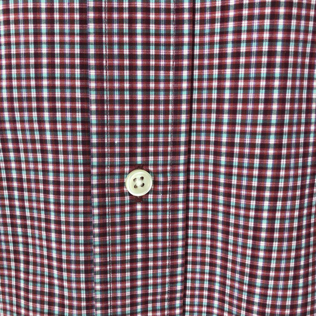 Ralph Lauren Classic Fit short sleeve button down check shirt, men's size M cotton red type Vintage Second Hand