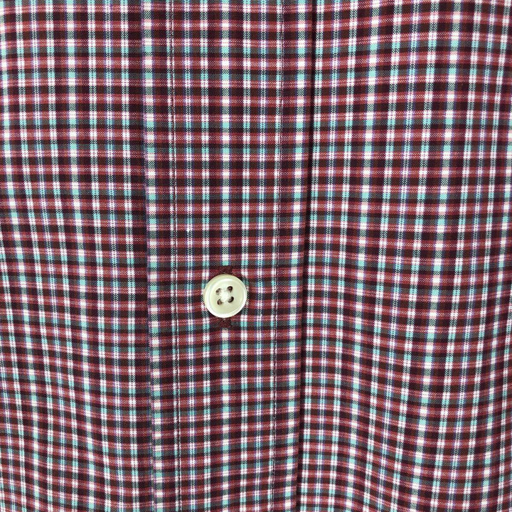 Ralph Lauren Classic Fit short sleeve button down check shirt, men's size M cotton red type Vintage Second Hand