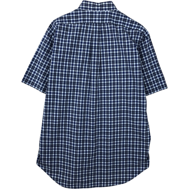 Ralph Lauren BLAKE short sleeve button down check shirt, men's size M cotton blue type Vintage Second Hand