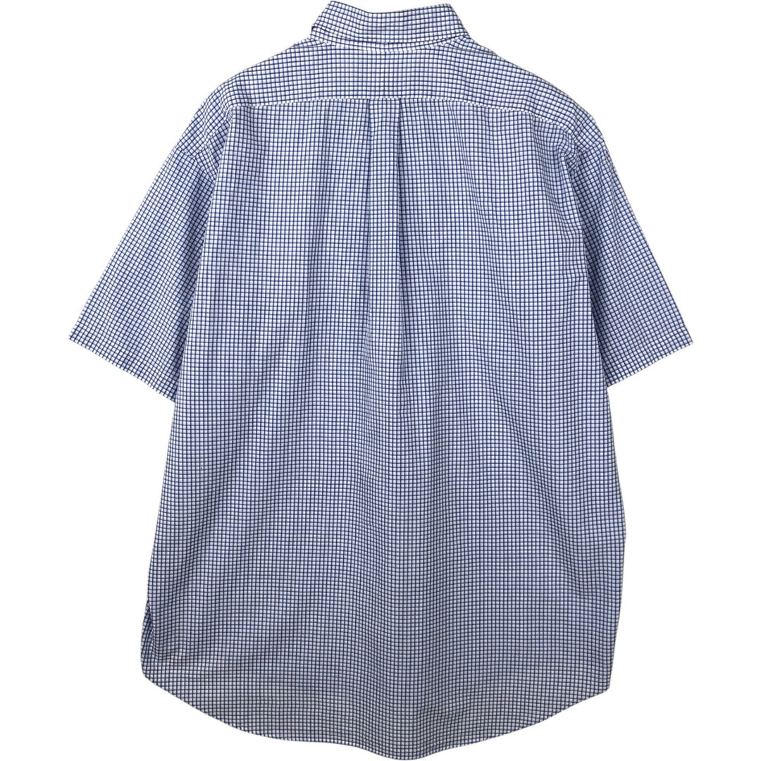 Ralph Lauren BLAKE short sleeve button down check shirt men's XL size cotton white type Vintage Second Hand