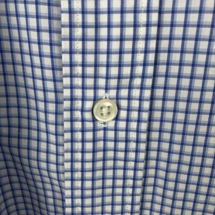 Ralph Lauren BLAKE short sleeve button down check shirt men's XL size cotton white type Vintage Second Hand