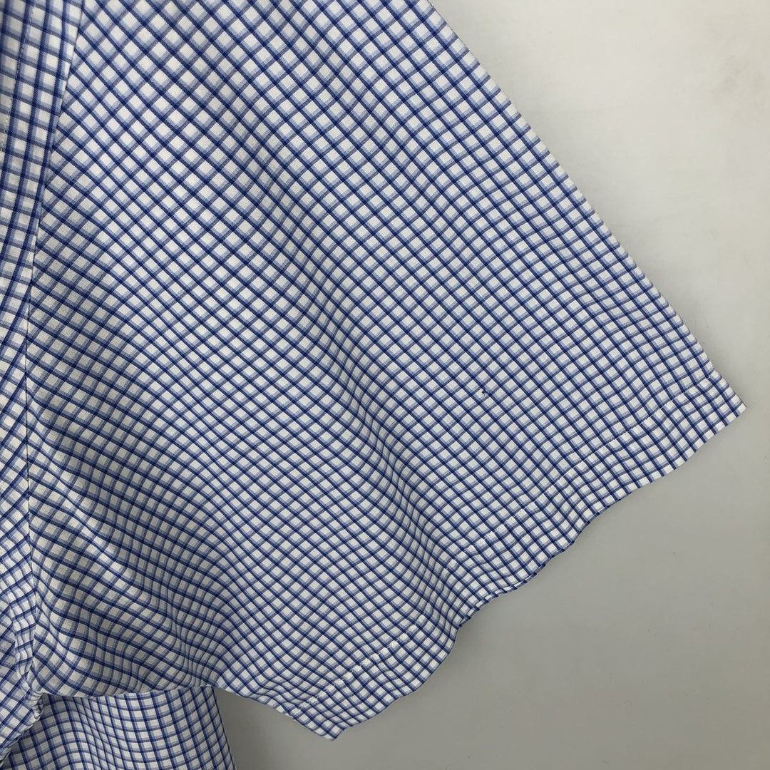 Ralph Lauren BLAKE short sleeve button down check shirt men's XL size cotton white type Vintage Second Hand