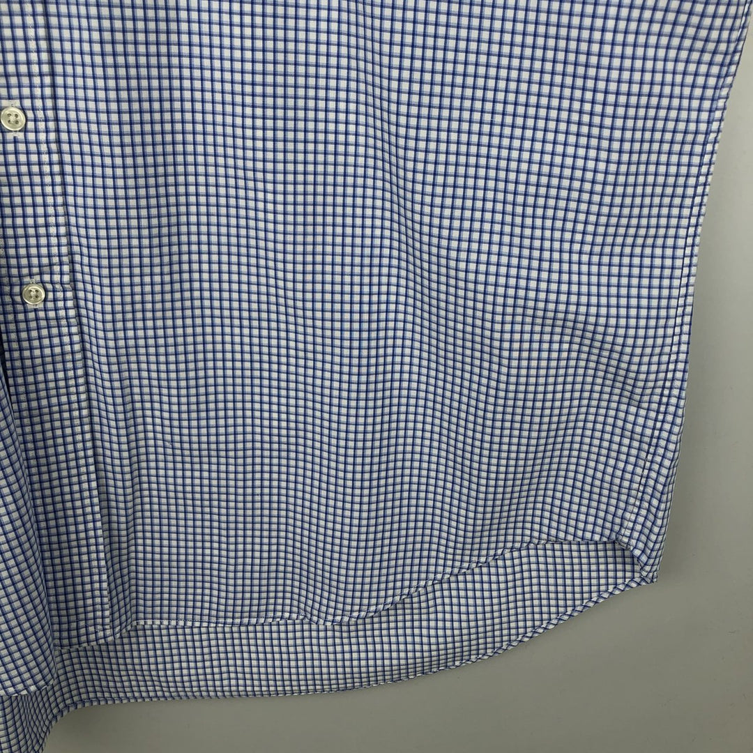 Ralph Lauren BLAKE short sleeve button down check shirt men's XL size cotton white type Vintage Second Hand