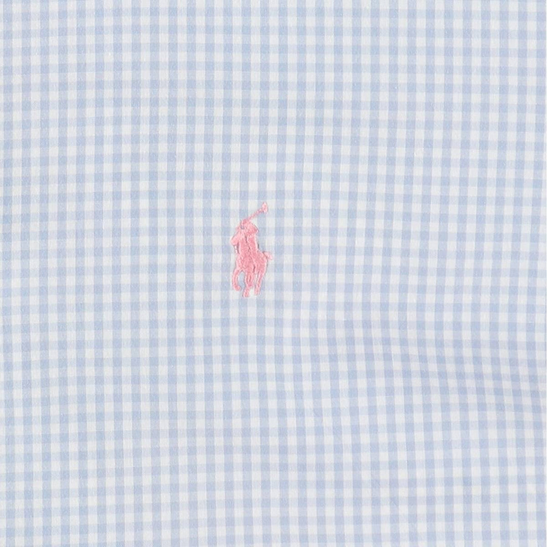 Ralph Lauren BLAKE Gingham Check Short Sleeve Button Down Check Shirt Men's M cotton Blue type light blue Vintage Second Hand