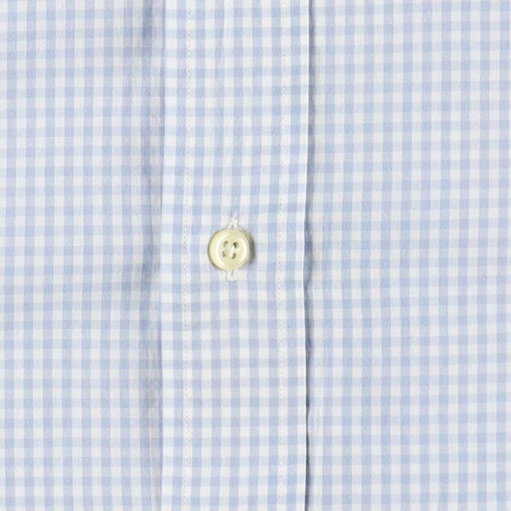 Ralph Lauren BLAKE Gingham Check Short Sleeve Button Down Check Shirt Men's M cotton Blue type light blue Vintage Second Hand
