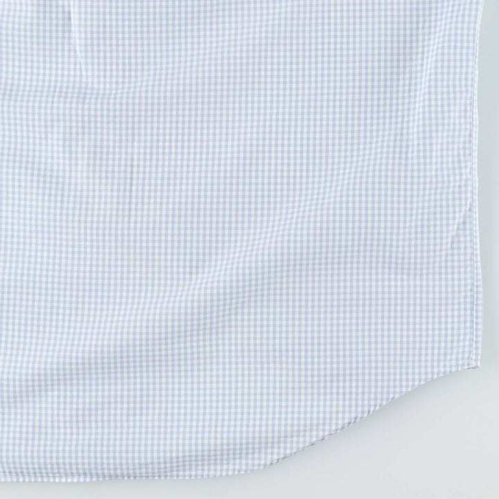 Ralph Lauren BLAKE Gingham Check Short Sleeve Button Down Check Shirt Men's M cotton Blue type light blue Vintage Second Hand