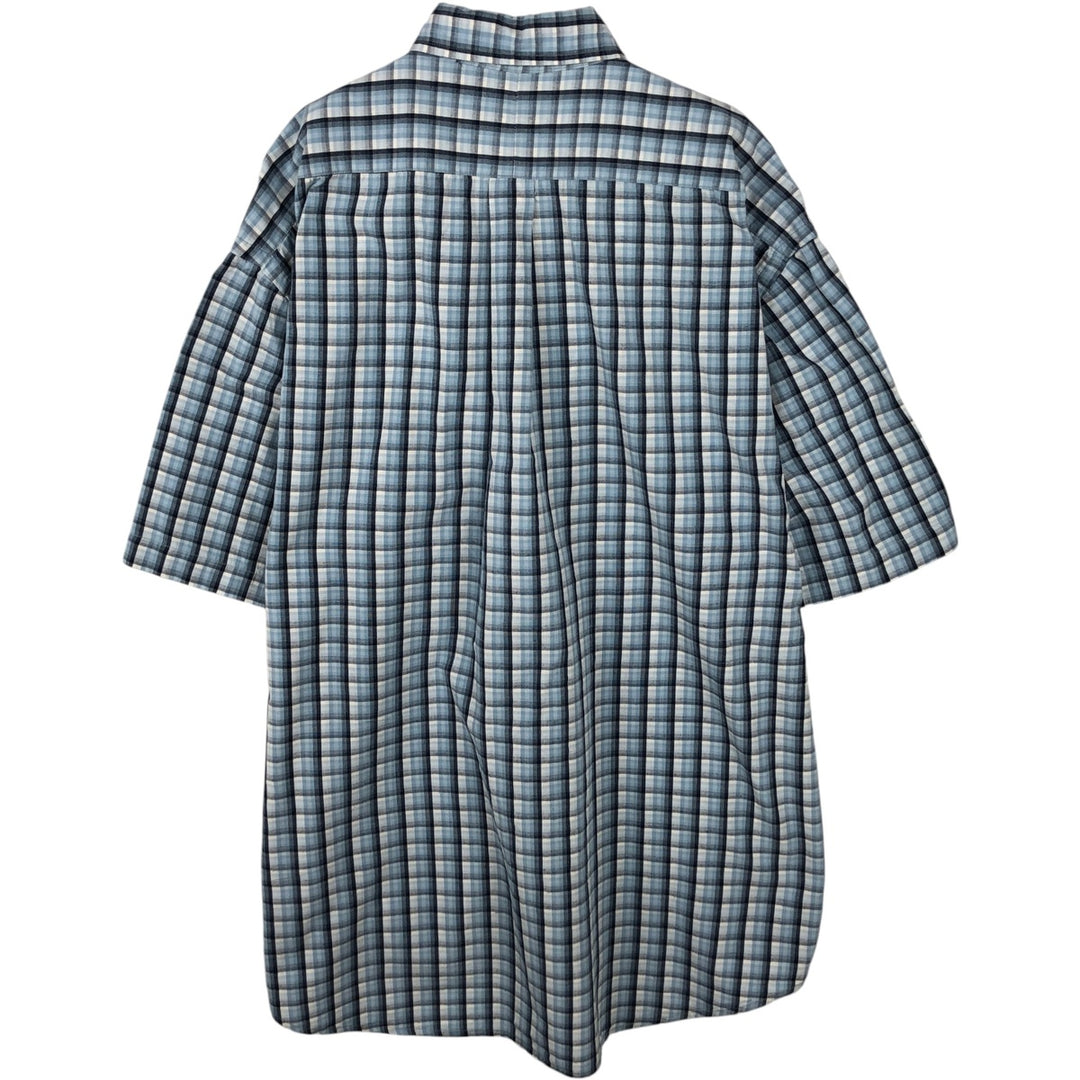 Ralph Lauren BLAKE short sleeve button down check shirt men's XL size cotton Blue type light blue Vintage Second Hand