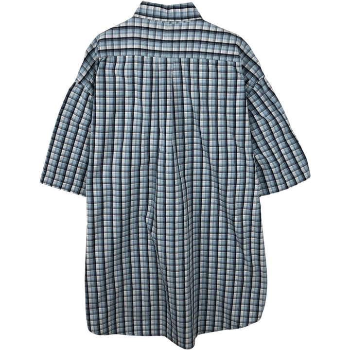 Ralph Lauren BLAKE short sleeve button down check shirt men's XL size cotton Blue type light blue Vintage Second Hand