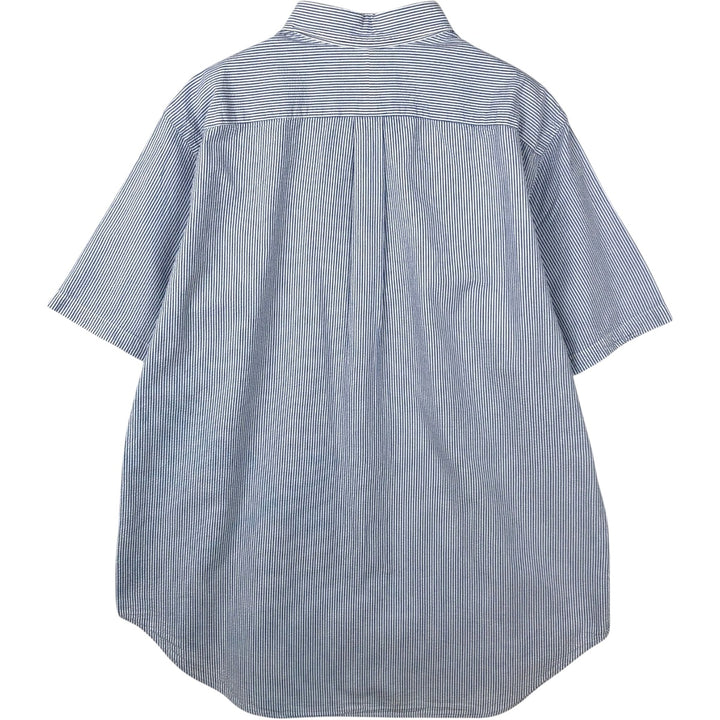 Ralph Lauren Classic Fit Seersucker Short Sleeve Button Down Striped Shirt Men's XL cotton white type Vintage Second Hand