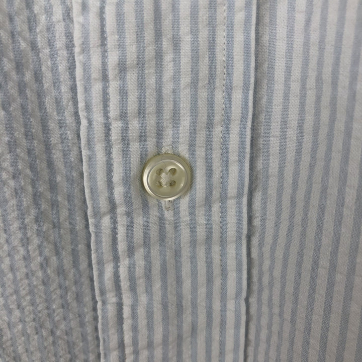 Ralph Lauren BLAKE Seersucker Short Sleeve Button Down Striped Shirt Men's XL cotton white type Vintage Second Hand