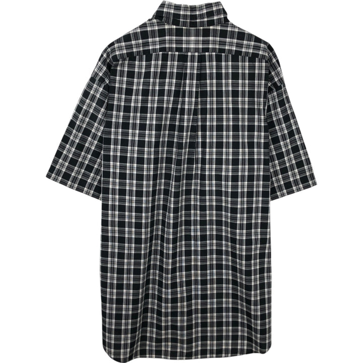 Ralph Lauren BLAKE short sleeve button down check shirt men's XL size cotton black type Vintage Second Hand